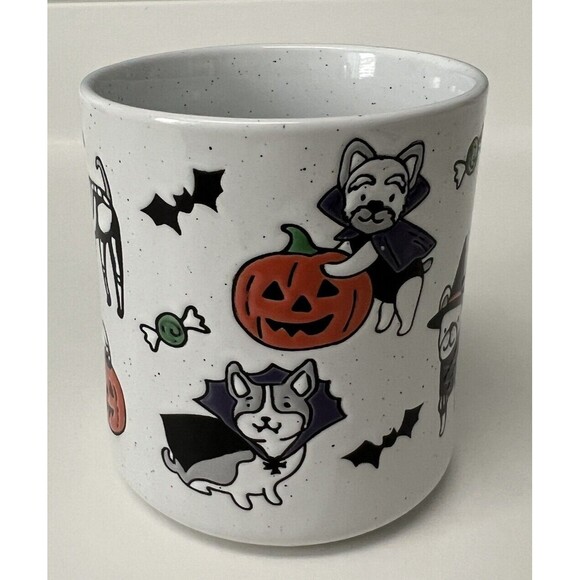 Halloween Dogs Wearing Costumes Stoneware Mug Clementine New - Picture 5 of 7